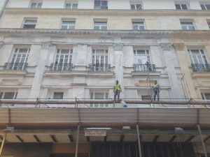 Tarihi taksim tokatlıyan işhanı iç ve dış restarosyon çalışmaları