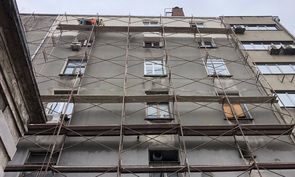 Maslak seba korusu dış cephe, dekoratif sıva ve boya işlemleri