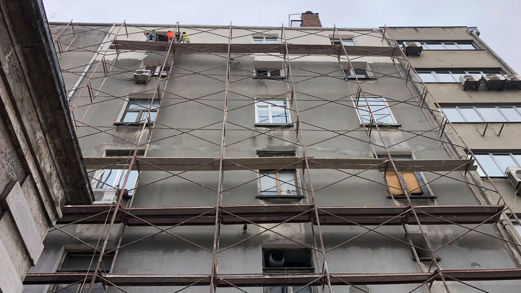 Maslak seba korusu dış cephe, dekoratif sıva ve boya işlemleri